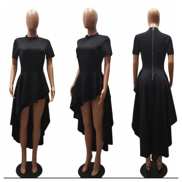 Get The Look Black Layered High Low Tunic Top - Picture 3 of 4